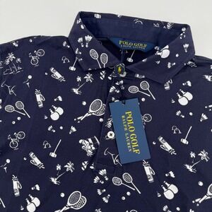 Polo Golf Ralph Lauren Print Golf Tennis Polo Shirt Short Sleeve Men's Medium